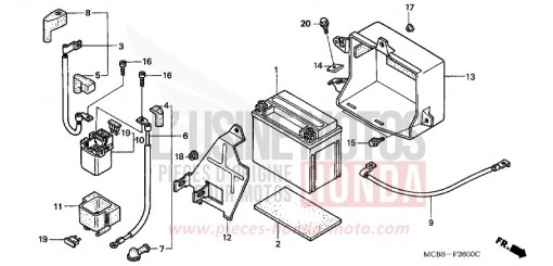 BATTERIE XL650V6 de 2006